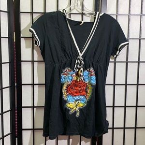 Cute Girl Hooded T-shirt Size XL